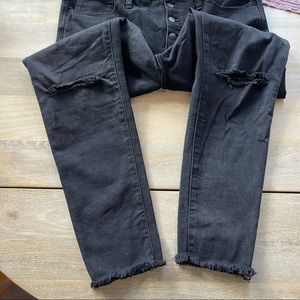 Madewell 10 inch High Rise Jeggings. Black. Size 32 Tall.